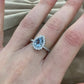 Anello a goccia Acquamarina
