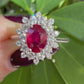 Anello rubino ovale